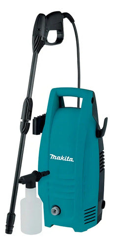 Hidrolavadora Eléctrica Makita Hw101 Turquesa De 1.3kw Con 100bar De Presión Máxima