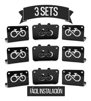 Rack Portabicicletas Soporte De Pared Paquete De 3 Piezas
