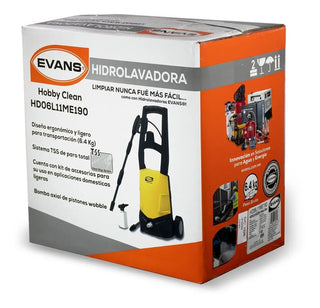 Hidrolavadora Doméstica Evans Hobby Clean De 1073 Psi 1.9 Hp Color Amarillo