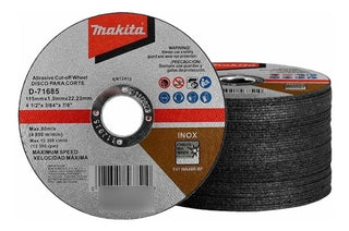 Disco De Corte Makita D-71685 115mm X 1mm Color Blanco