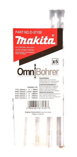 Juego De Brocas P/ Concreto Makita D-37100 5pz Multimaterial