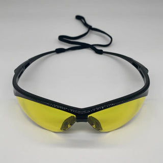 Lentes De Seguridad Nemesis V30 Ámbar Negro Protección Uv Para Adultos