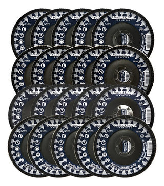 Disco De Lija Grano 80 Tipo 29 4 1/2 X 7/8 (paq. 500 Pz) Azul Y Negro