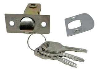 Cerradura Dexter Manual Tubular Jaspe Satín C/ Llave Níquel Satinado