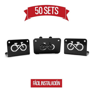 Rack Para Bicicletas Soporte De Pared Pack 50 Piezas Negro 50 Piezas