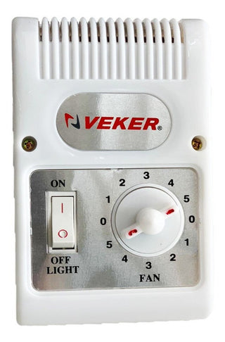 Ventilador Abanico De Techo Veker 7753 5 Vel Blanco Con Luz 1.42 M Blanco Plástico 3