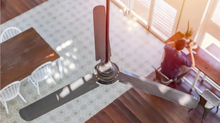Ventilador De Techo Industrial 56  5 Velocidades Veker Níquel Satinado 1.422 M Acero 3
