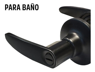 Cerradura Para Puerta De Baño Dexter Negra 6677 Sin Llave Negro Mate