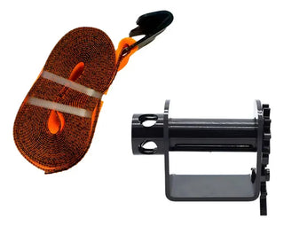 Paquete Matraca Soldable C/ Banda 4 PuLG Tensor P/ Carga Negro