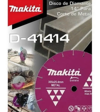 Disco Diamante Seg.14 Corte Metal 3mm Grosor Makita D41414 Color Azul Turquesa