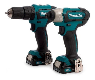 Kit Rotomartillo + Atornillador + 2 Bat Makita Clx228 Turquesa