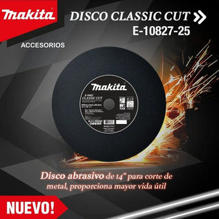 Disco Corte De Metal Abrasivo Makita 14  25pz E-10827-25 Negro