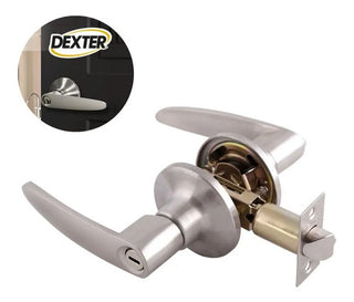 Cerradura Para Puerta De Baño Dexter 6637 Níquel Satinado Manija Plateado