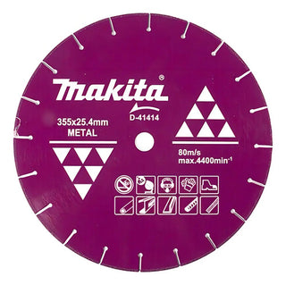 Disco Diamante Seg.14 Corte Metal 3mm Grosor Makita D41414 Color Azul Turquesa