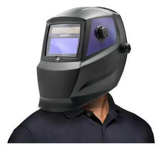 Careta Soldador Electrónica Argon Adwh433 Sombra 9-13 Negra Profesional Negro