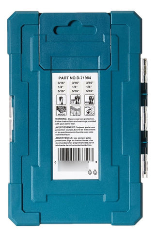 Kit 9 Brocas Para Metal, Madera Y Concreto D-71984 Makita