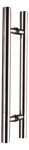 Jaladeras Puertas Tipo H Acero Inoxidable 25 Cm Largo Satín Satin