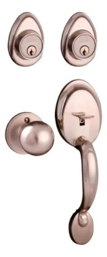 Cerradura Unidireccional Residencial Dexter 6741 Níquel Satinado Puerta Principal