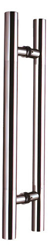 Jaladeras Puertas Tipo H 25 Cm Largo Acero Inoxidable Satín Satin