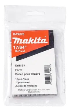 Broca Makita 17/64p X 4-1/8p D22078 10 Pz