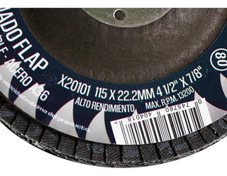 Disco Laminado Sudarshan Grano 80 4-1/2 Paquete 1000 Piezas Negro Y Azul
