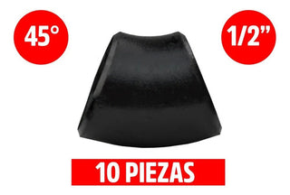 Codo Sold. De Acero Al Carbon 45° Cedula 40  Negro De 1/2  10